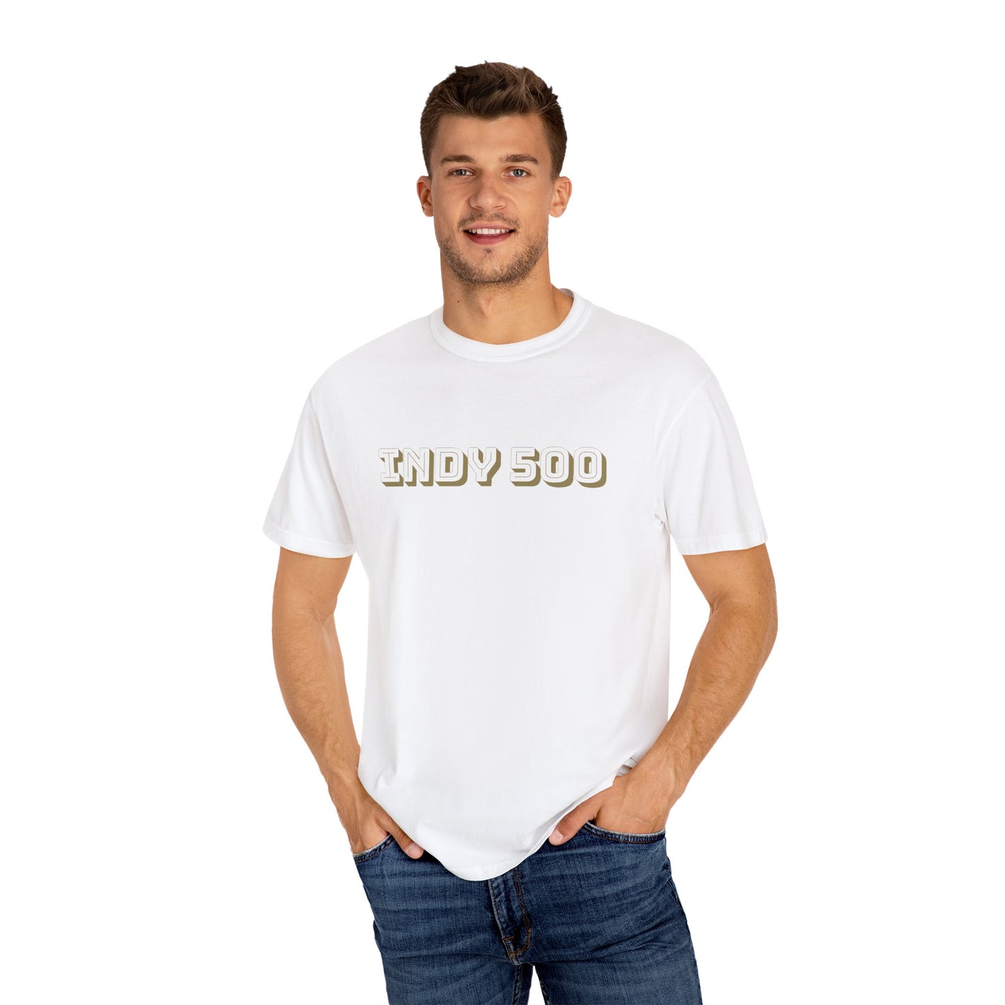 Indy 500 Beer Indy Car -Dyed T-shirt