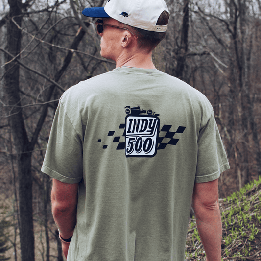 Indy 500 T-Shirt - Retro Script Racing Tee